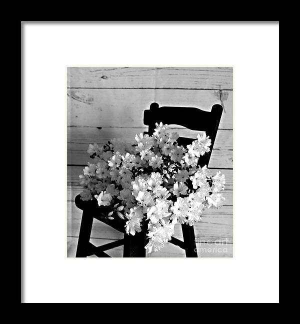 Porch Framed Print featuring the photograph Country Porch in B and W by Sherry Hallemeier