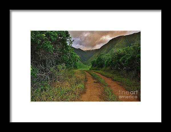 Kalaupapa Framed Print featuring the photograph Country Road Kalaupapa, Molokai by Craig Wood