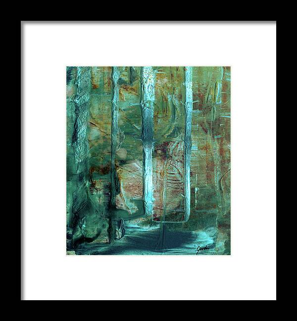 Abstract Framed Print featuring the painting Country Roads - Abstract Landscape Painting by Modern Abstract