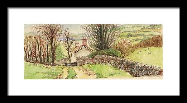 Art Framed Print featuring the painting Country Scene Collection 1 by Morgan Fitzsimons
