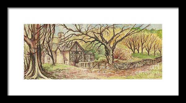 Art Framed Print featuring the painting Country Scene collection by Morgan Fitzsimons