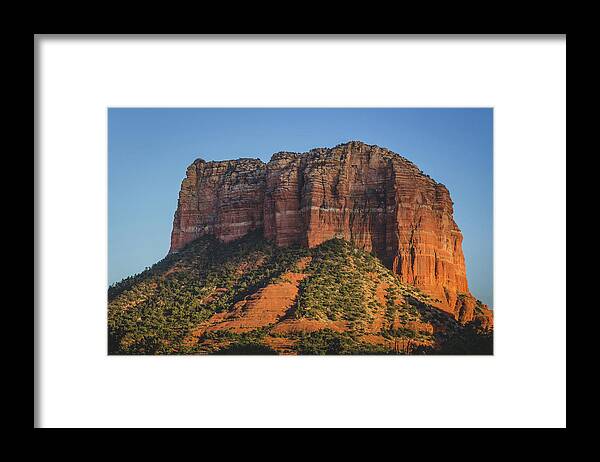 Arizona Framed Print featuring the photograph Courthouse Butte at Sunset by Andy Konieczny