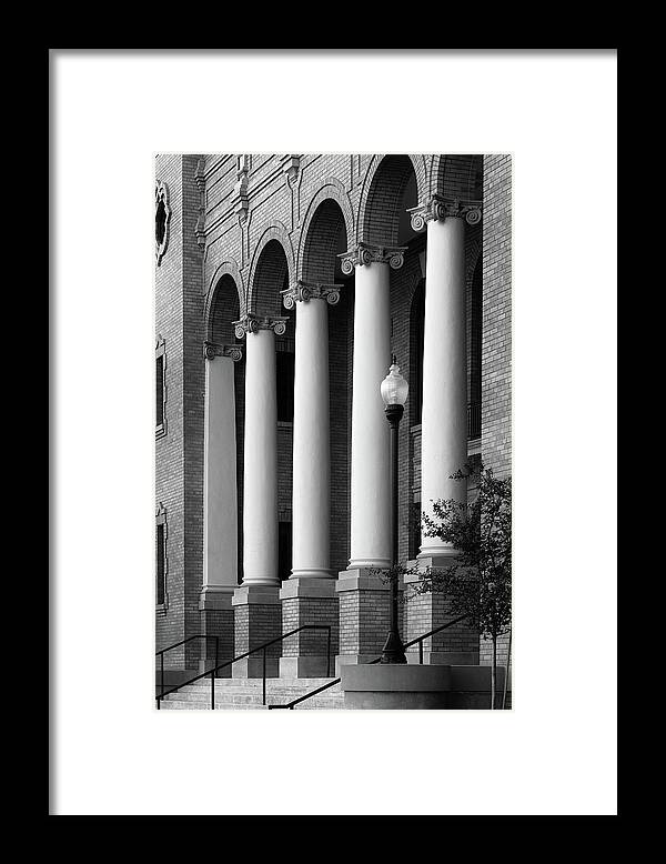 Courthouse Framed Print featuring the photograph Courthouse Columns by Richard Rizzo