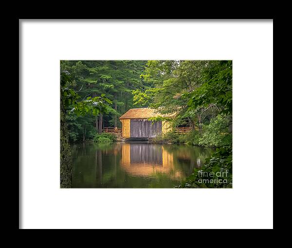 Summer Framed Print featuring the photograph Covered bridge by Claudia M Photography