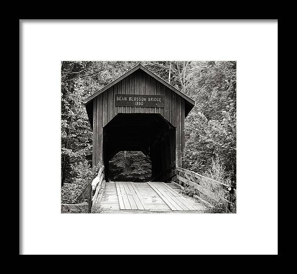 Nostalgic Art Framed Print featuring the photograph Covered Bridge by Steven Michael