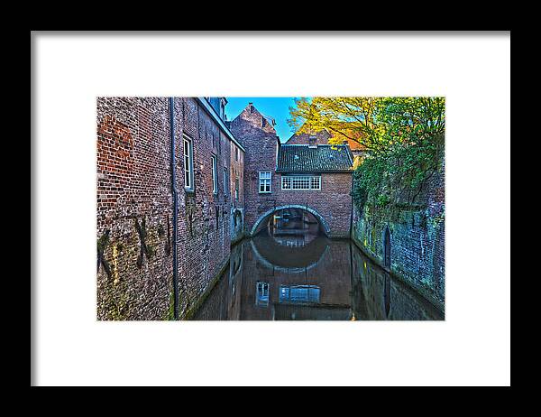 Netherlands Framed Print featuring the photograph Covered Canal in Den Bosch by Frans Blok