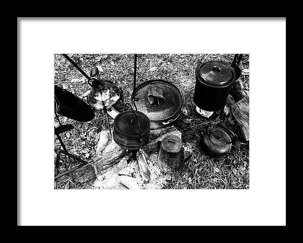 Cooking Framed Print featuring the photograph Cowboy Cooking by David Lee Thompson