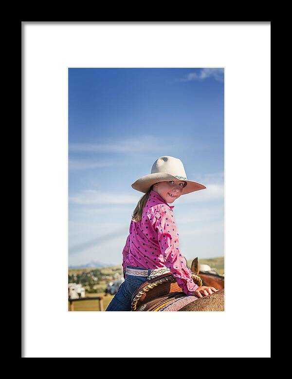 Cowgirls Framed Print featuring the photograph Cowgirl Cutie by Pamela Steege