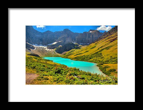 Cracker Lake Framed Print featuring the photograph Cracker Lake Afternoon Blues by Adam Jewell