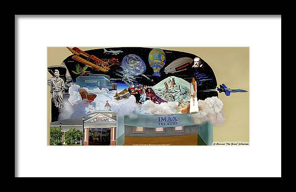 Cradle Of Aviation Museum Framed Print featuring the painting Cradle of Aviation Museum by Bonnie Siracusa