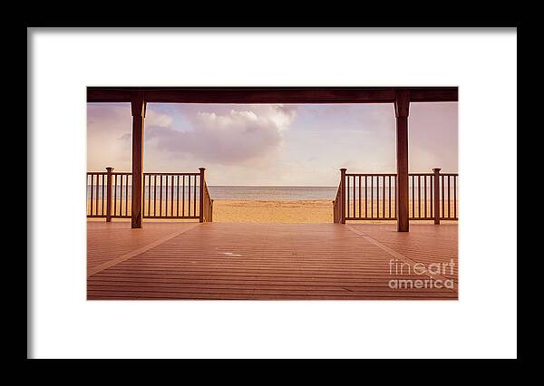 Cape Cod Framed Print featuring the photograph Craigville Beach Centerville Cape Cod Deck Wide by Edward Fielding