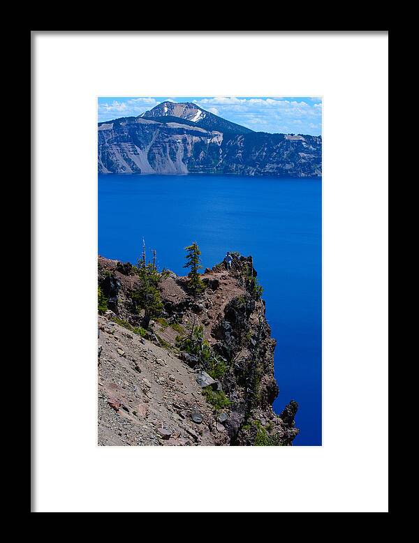 Landscape Framed Print featuring the photograph Crater Lake Point Overlook by Tikvah's Hope