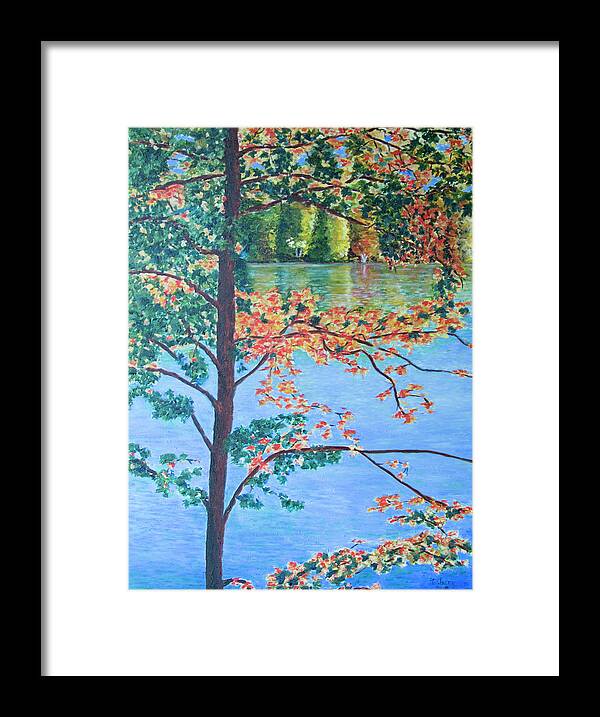 Lake Framed Print featuring the painting Crawford Lake ON by Milly Tseng