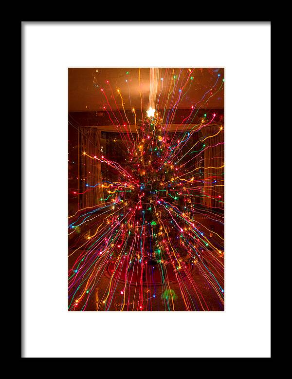 Abstracts Framed Print featuring the photograph Crazy Fun Christmas Tree Lights Abstract Print by James BO Insogna
