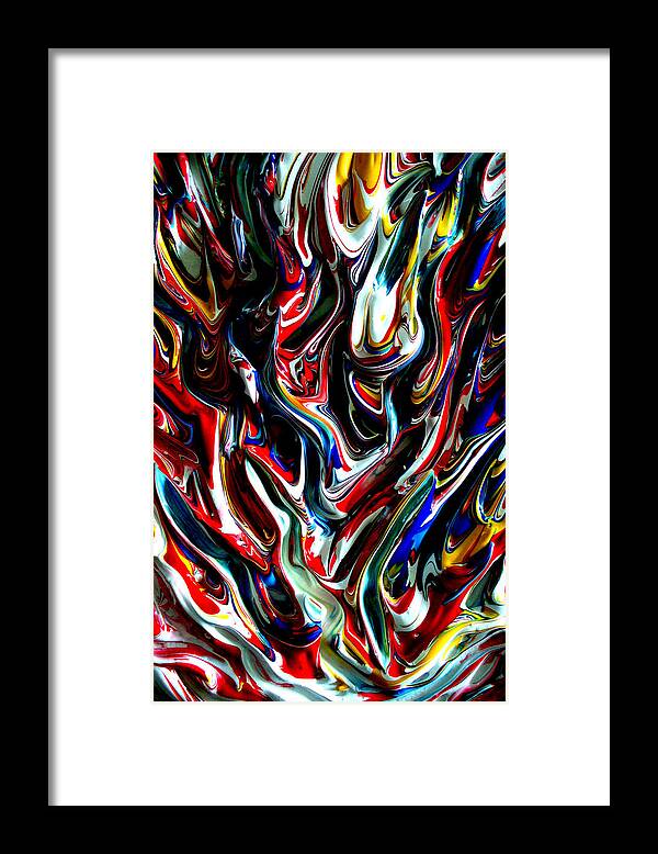 Fire Framed Print featuring the painting Creative Flame by Pj LockhArt