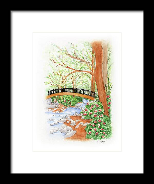 Lithia Park Framed Print featuring the painting Creek Crossing by Lori Taylor