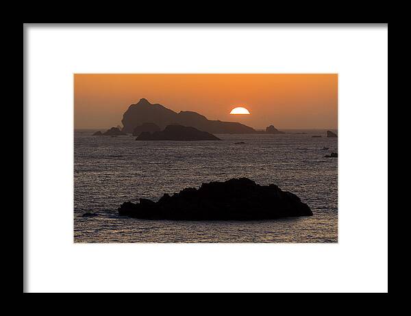 California Framed Print featuring the photograph Crescent City Sunset from Battery Point Lighthouse by Joe Doherty