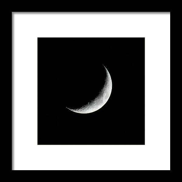 Crescent Moon Framed Print featuring the photograph Crescent Moon by Darryl Hendricks