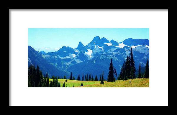 Mountains Framed Print featuring the photograph Crests and Gaps by Timothy Bulone