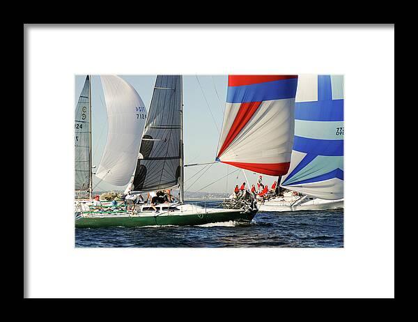 Sailing Framed Print featuring the photograph Crew Work by David J Shuler