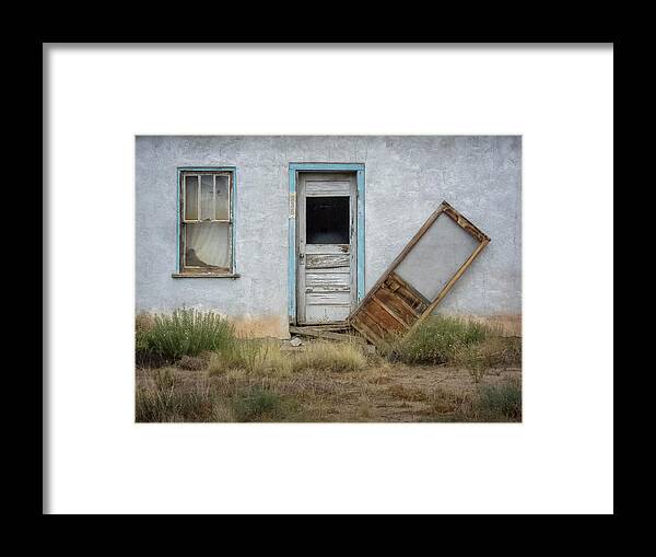 Architecture Framed Print featuring the photograph Crooked Screen Door by Mary Lee Dereske