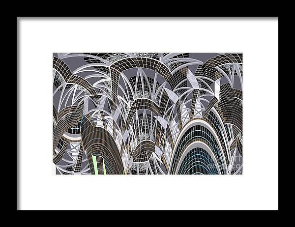 Bracing Framed Print featuring the digital art Cross Bracing Exposed by Ronald Bissett