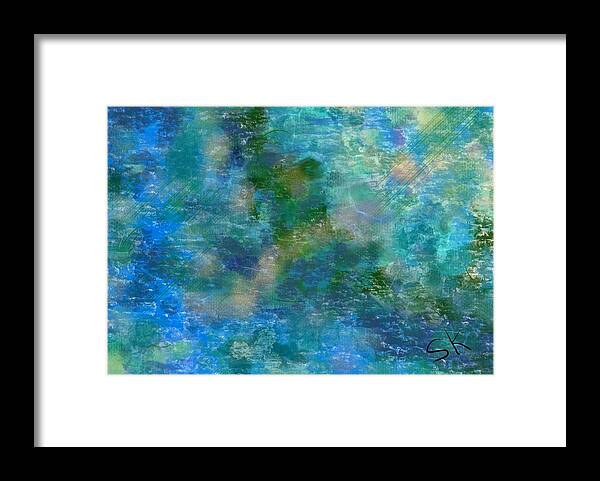 Abstract Framed Print featuring the digital art Cross Currents by Sherry Killam