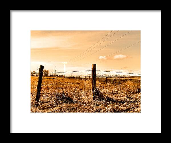 Montana Framed Print featuring the photograph Crossed Wires by Susan Kinney