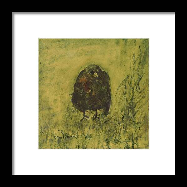 Bird Framed Print featuring the painting Crow 26 by David Ladmore