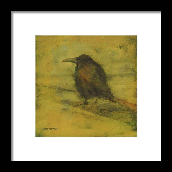 Bird Framed Print featuring the painting Crow 27 by David Ladmore