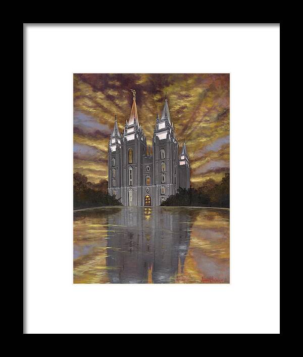Temple Framed Print featuring the painting Crowned with Glory by Jeff Brimley