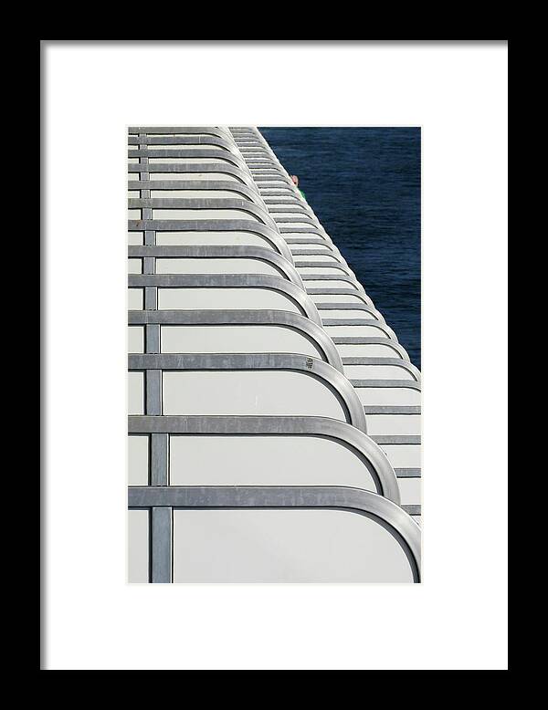 Landscape Framed Print featuring the photograph Cruise Ship's Balconies by Paul Ross