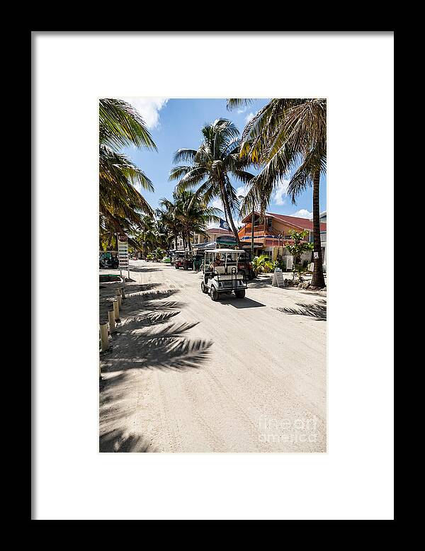 Ambergris Caye Framed Print featuring the photograph Cruising on Ambergris by Lawrence Burry