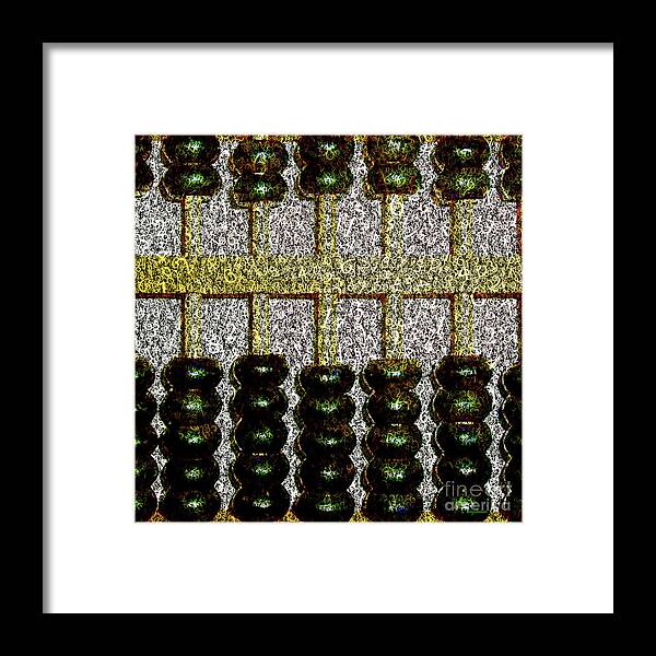 Wingsdomain Framed Print featuring the photograph Crunching Numbers On An Ancient Chinese Abacus 20161115 square by Wingsdomain Art and Photography