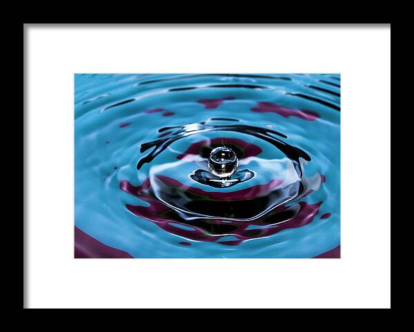 Macro Framed Print featuring the photograph Crystal Ball Blue by Ginger Stein