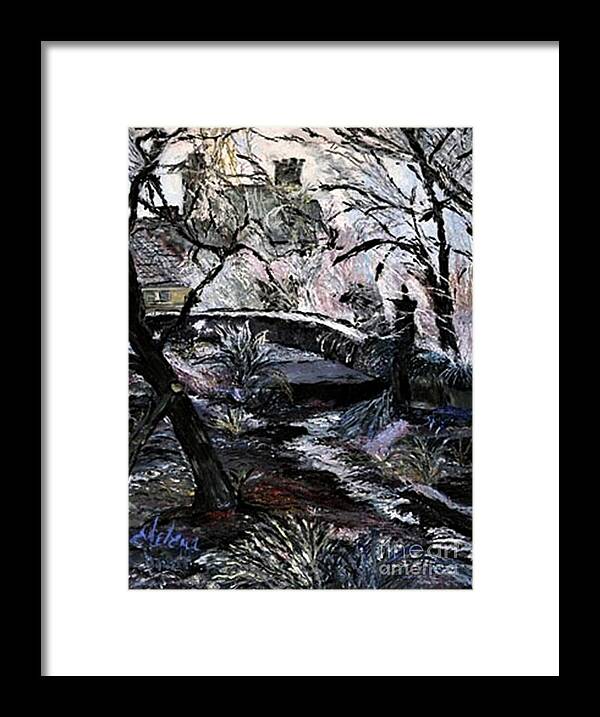 Winterscape Framed Print featuring the painting Crystals by Helena Bebirian