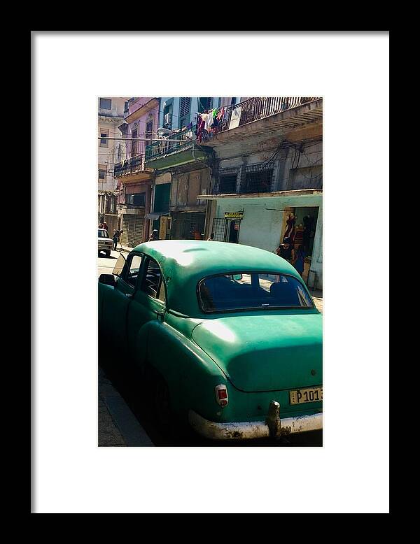 Cuba Framed Print featuring the photograph Cuba Car #5 by Kerry Obrist