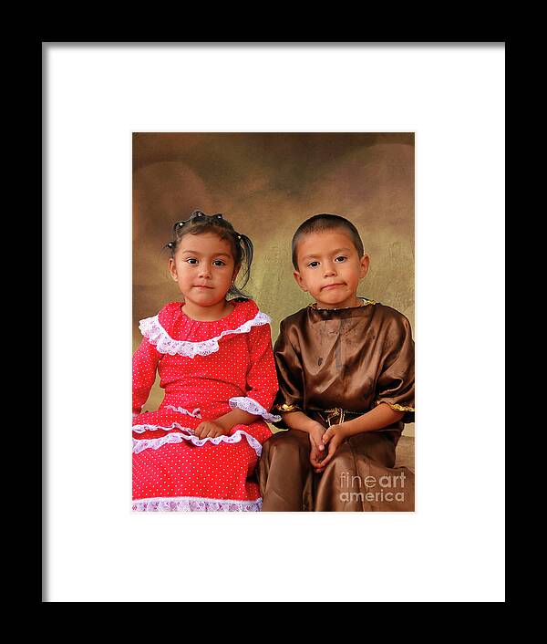 Brother Framed Print featuring the photograph Cuenca Kids 916 by Al Bourassa