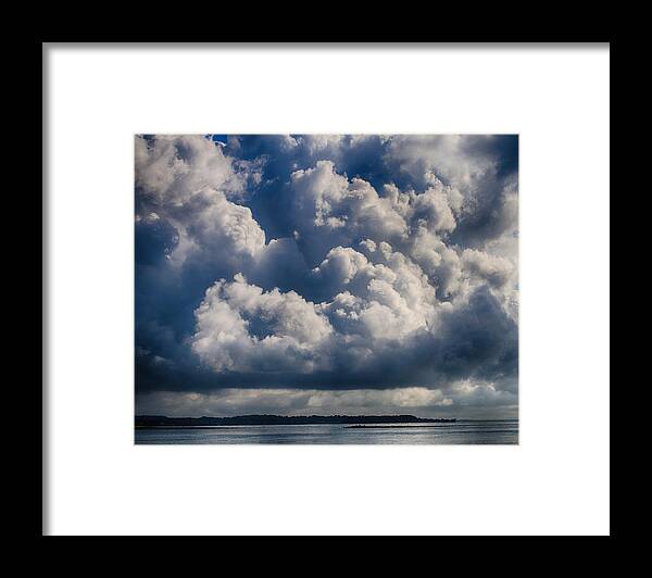 Clouds Framed Print featuring the photograph Cumulus Over the River by William Selander