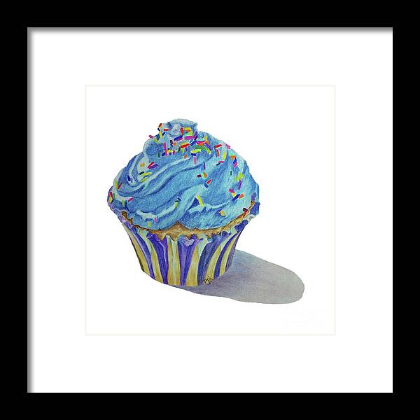 Cupcake Framed Print featuring the drawing Cupcake by Terri Mills