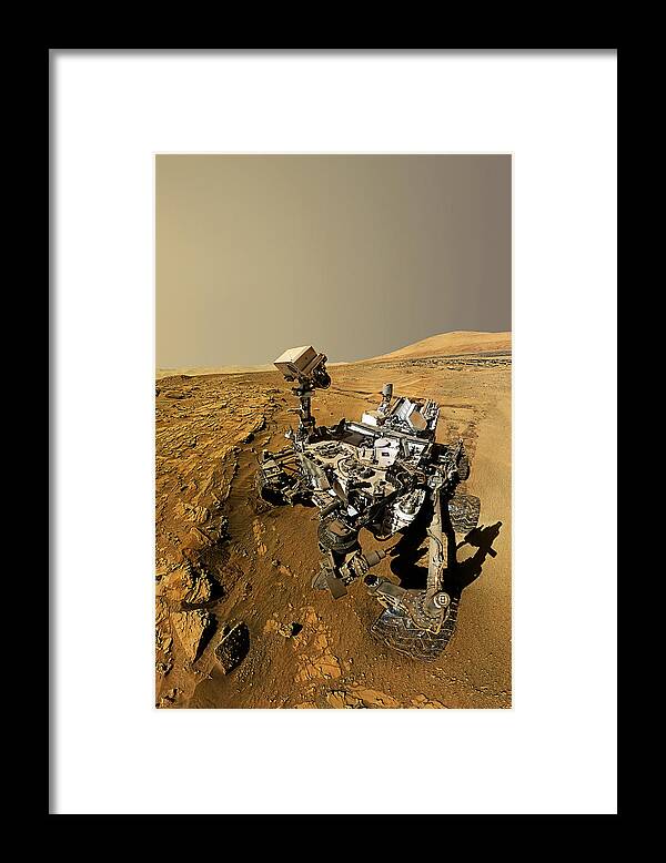Curiosity Mars Rover Framed Print featuring the photograph Curiosity Self-Portrait at Windjana Drilling Site by Weston Westmoreland
