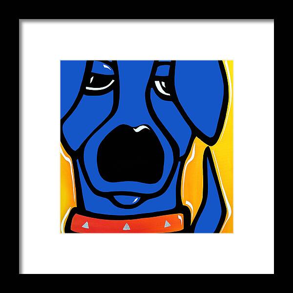 Fidostudio Framed Print featuring the painting Curiosity by Tom Fedro