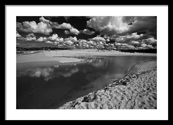 Beach Framed Print featuring the photograph Curl Curl Beach with dramatic sky by Sheila Smart Fine Art Photography