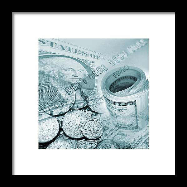 Business Framed Print featuring the photograph Currency by Les Cunliffe