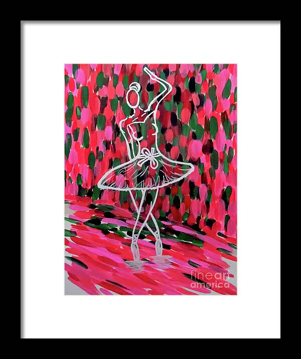 Ballerina Pink Framed Print featuring the painting Curtain Call by Jilian Cramb - AMothersFineArt