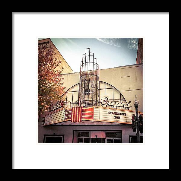 Signgeeks Framed Print featuring the photograph Curtains For The Capri #theater by Alexis Fleisig