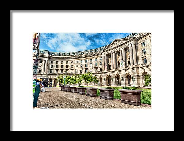 Environmental Protection Agency Framed Print featuring the photograph Curved EPA by Sennie Pierson