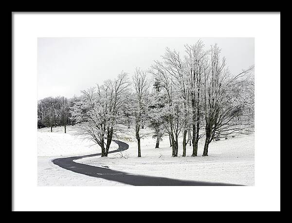 Ken Barrett Framed Print featuring the photograph Mac Rae Field Curved Path by Ken Barrett