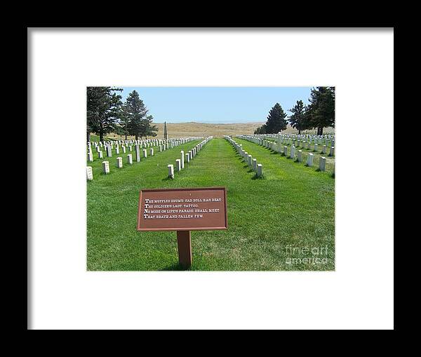 Custer National Cemetery Framed Print featuring the photograph Custer National Cemetery by Charles Robinson