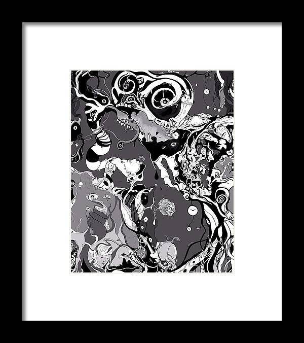 Grapevine Wall Framed Print featuring the drawing Custom Cut Selection 01 by Craig Tilley